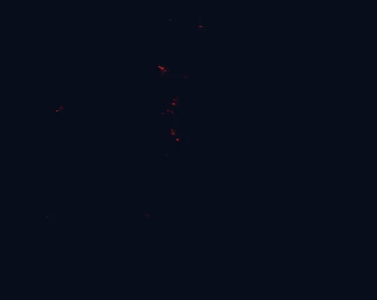 Satellite night-light map around Beowa National Park