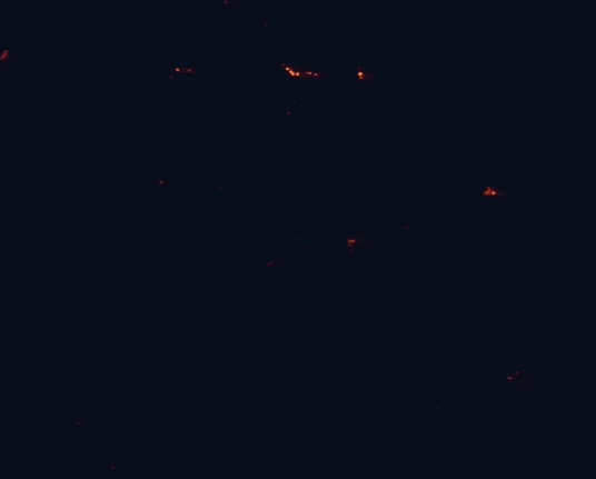 Satellite night-light map around Kosciuszko National Park