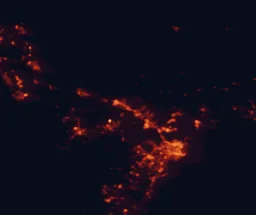 Satellite night-light map of the 50 km around Maitland, with Newcastle, Cessnock and New Lambton marked