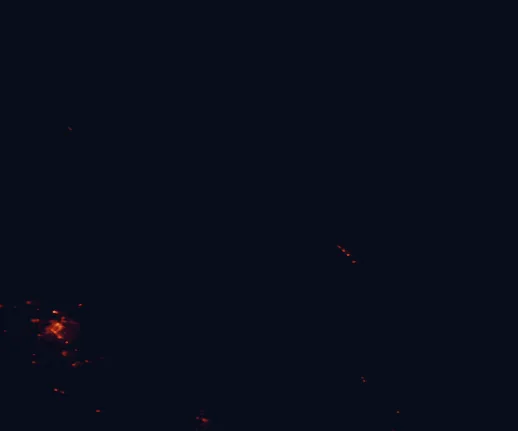 Satellite night-light map around Mungo National Park