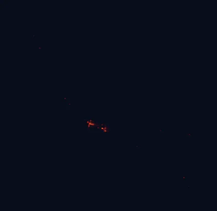 Satellite night-light map around Nitmiluk National Park