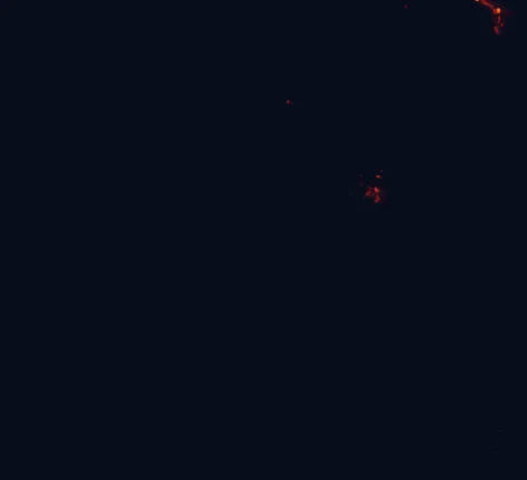 Satellite night-light map around Carnarvon National Park