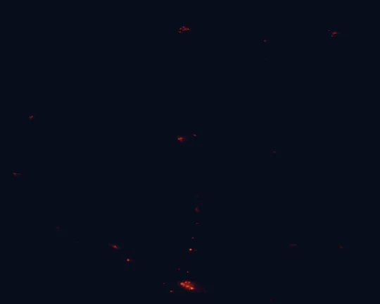 Satellite night-light map around Naracoorte Caves National Park