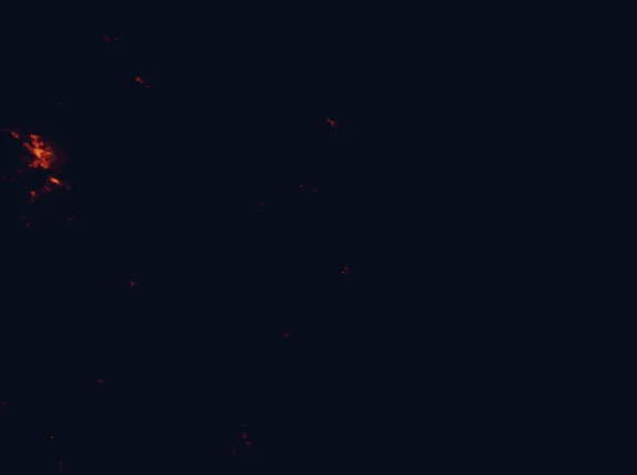 Satellite night-light map around Douglas-Apsley National Park
