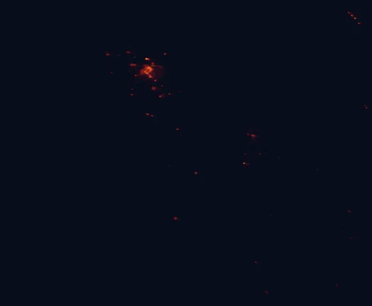 Satellite night-light map around Hattah - Kulkyne National Park