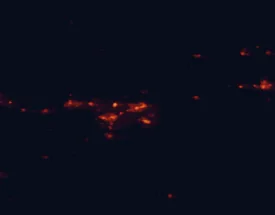 Satellite night-light map of the 50 km around Traralgon, with Morwell, Moe and Sale marked