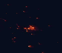 Satellite night-light map around Kalgoorlie