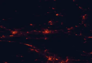 Satellite night-light map of the 50 km around Klagenfurt am Wörthersee, with Villach, Kranj and Viktring marked