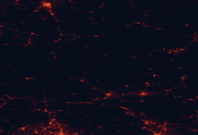 Satellite night-light map of the 100 km around Salzburger Lungau and Kärntner Nockberge Biosphere Reserve, with Klagenfurt am Wörthersee, Salzburg and Villach marked