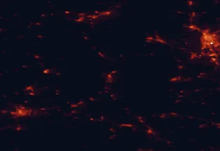 Satellite night-light map of the 50 km around Wolfsberg, with Graz, Klagenfurt am Wörthersee and Sankt Veit an der Glan marked