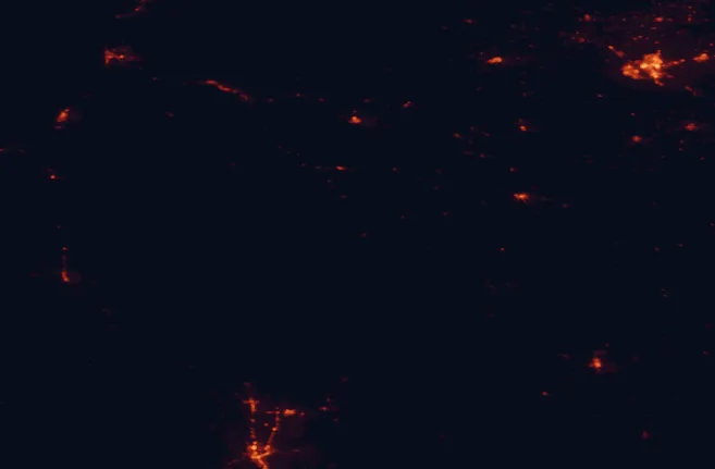 Satellite night-light map around Waterton Lakes National Park