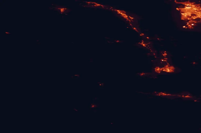 Satellite night-light map of the 100 km around Juan de Fuca Provincial Park, with Vancouver, Victoria and Richmond marked
