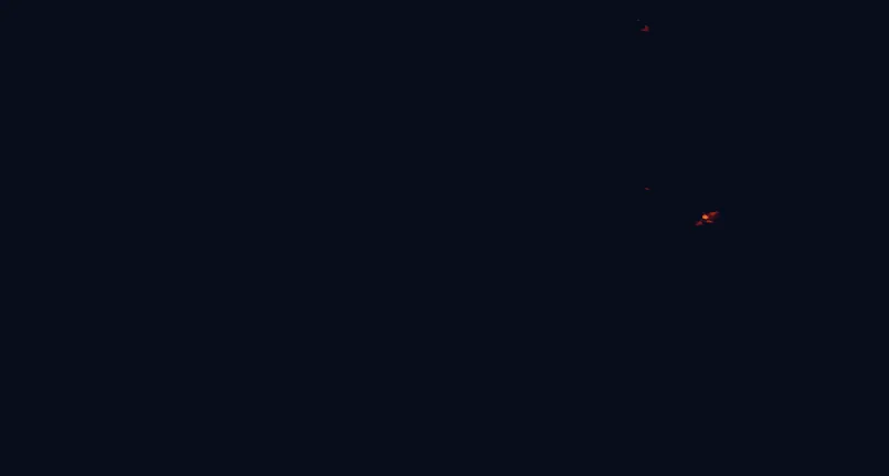 Satellite night-light map around Mount Edziza Provincial Park and Recreation Area