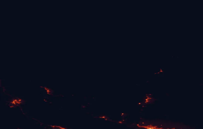 Satellite night-light map of the 100 km around Princess Louisa Marine Provincial Park, with Squamish, Courtenay and Powell River marked