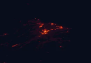 Satellite night-light map of the 50 km around Sydney, with Glace Bay, Sydney Mines and North Sydney marked