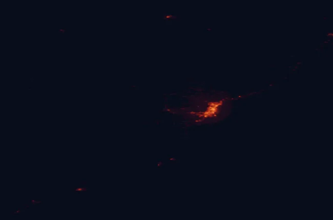 Satellite night-light map around Kakabeka Falls Provincial Park