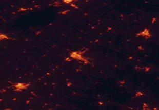 Satellite night-light map of the 50 km around Drummondville, with Saint-Hyacinthe, Victoriaville and Acton Vale marked