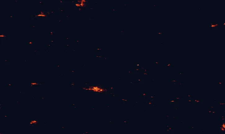 Satellite night-light map around Fort Pitt Provincial Park