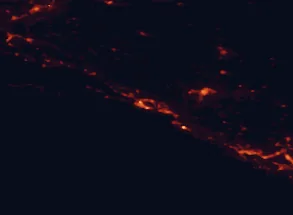 Satellite night-light map of the 50 km around Dubrovnik, with Trebinje, Herceg Novi and Bileća marked