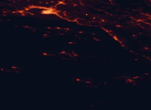 Satellite night-light map of the 50 km around Jelsa, with Split, Solin and Makarska marked