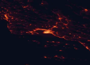 Satellite night-light map of the 50 km around Split, with Solin, Šibenik and Kaštel Sućurac marked