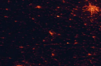 Satellite night-light map of the 50 km around Znojmo, with Brno, Brno střed and Třebíč marked