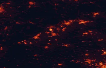 Satellite night-light map of the 50 km around Most, with Ústí nad Labem, Chomutov and Teplice marked