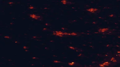 Satellite night-light map of the 50 km around Herning, with Silkeborg, Viborg and Holstebro marked