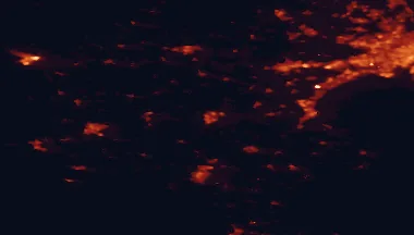 Satellite night-light map of the 50 km around Ringsted, with Frederiksberg, Roskilde and Klinteby Frihed marked