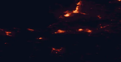 Satellite night-light map of the 50 km around Narva, with Kingisepp, Slantsy and Sillamäe marked
