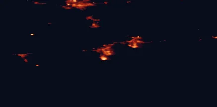 Satellite night-light map of the 50 km around Kotka, with Karhula, Kouvola and Hamina marked