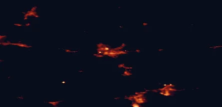 Satellite night-light map of the 50 km around Kouvola, with Kotka, Karhula and Hamina marked