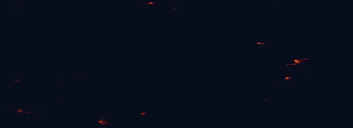 Satellite night-light map around Lemmenjoki National Park