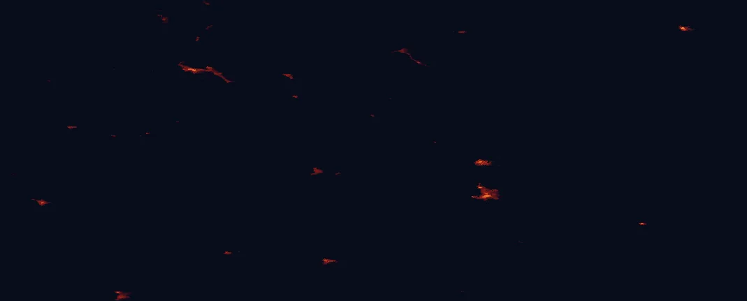 Satellite night-light map around Riisitunturi National Park