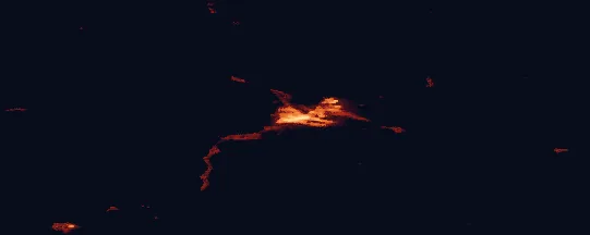 Satellite night-light map around Rovaniemi