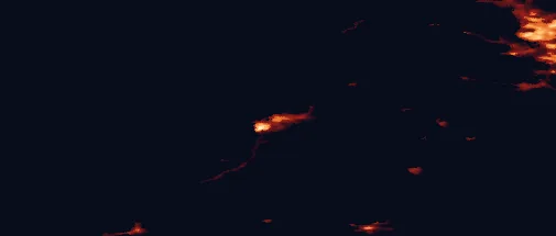 Satellite night-light map of the 50 km around Raahe, with Oulu, Liminka and Oulunsalo marked