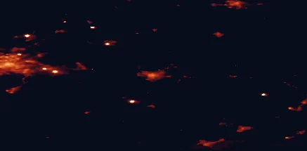 Satellite night-light map of the 50 km around Salo, with Kaarina, Raseborg and Lieto marked