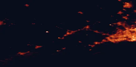 Satellite night-light map of the 50 km around Lohja, with Espoo, Kirkkonummi and Vihti marked