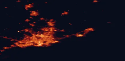 Satellite night-light map of the 50 km around Sipoo, with Helsinki, Vantaa and Espoo marked