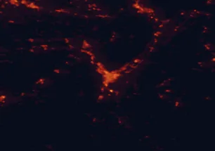 Satellite night-light map of the 50 km around Grenoble, with Meylan, Chambéry and Saint-Égrève marked