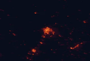 Satellite night-light map of the 50 km around Dijon, with Longvic, Quetigny and Chevigny-Saint-Sauveur marked