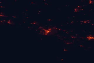 Satellite night-light map of the 50 km around Lorient, with Ploemeur, Vannes and Hennebont marked