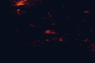 Satellite night-light map of the 50 km around Quimper, with Brest, Concarneau and Douarnenez marked