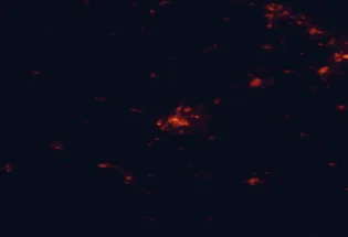 Satellite night-light map of the 50 km around Châteauroux, with Vierzon, Issoudun and Le Poinçonnet marked