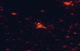 Satellite night-light map of the 50 km around Amiens, with Arras, Abbeville and Longueau marked
