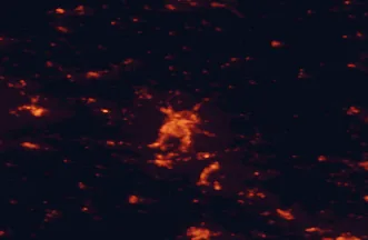 Satellite night-light map of the 50 km around Rouen, with Saint-Étienne-du-Rouvray, Le Grand-Quevilly and Le Petit-Quevilly marked