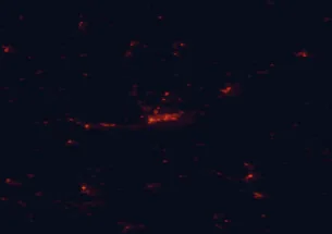 Satellite night-light map of the 50 km around Brive-la-Gaillarde, with Tulle, Ussac and Sarlat-la-Canéda marked