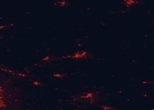 Satellite night-light map of the 50 km around Albi, with Castres, Saint-Juéry and Carmaux marked