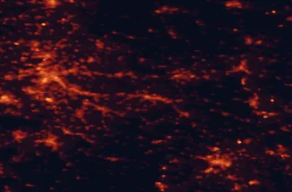 Satellite night-light map of the 50 km around Göppingen, with Stuttgart, Esslingen and Schwäbisch Gmünd marked