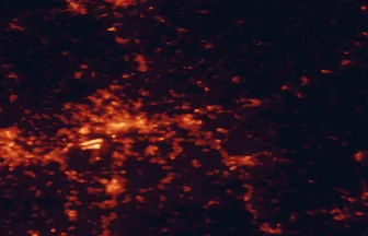 Satellite night-light map of the 50 km around Hanau, with Frankfurt am Main, Offenbach and Mainz marked